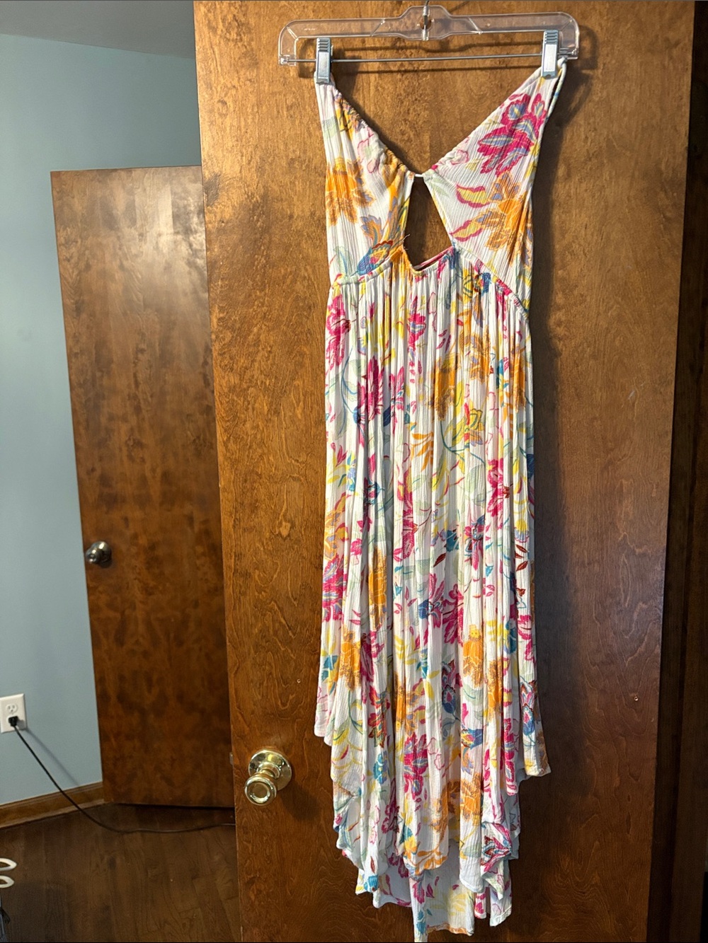 O'Neill White Dress with Pink, Yellow & Blue Floral Accents